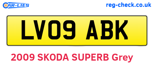 LV09ABK are the vehicle registration plates.