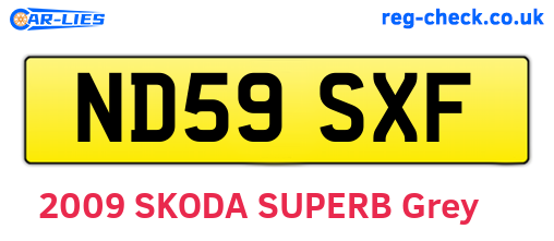 ND59SXF are the vehicle registration plates.