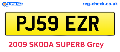 PJ59EZR are the vehicle registration plates.