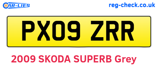 PX09ZRR are the vehicle registration plates.