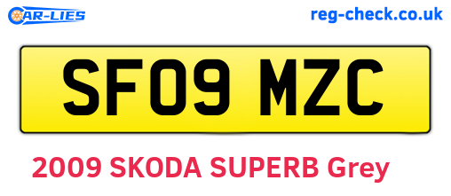 SF09MZC are the vehicle registration plates.