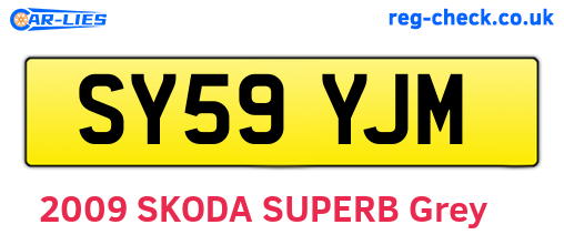 SY59YJM are the vehicle registration plates.