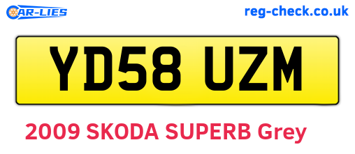 YD58UZM are the vehicle registration plates.