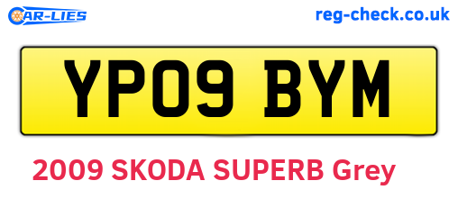 YP09BYM are the vehicle registration plates.