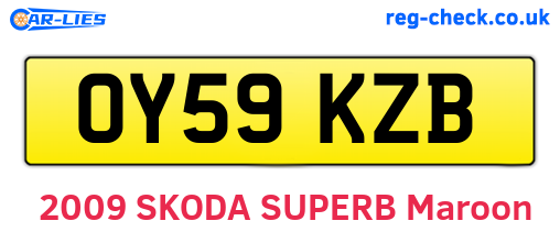 OY59KZB are the vehicle registration plates.