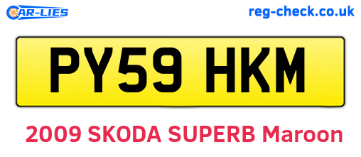PY59HKM are the vehicle registration plates.