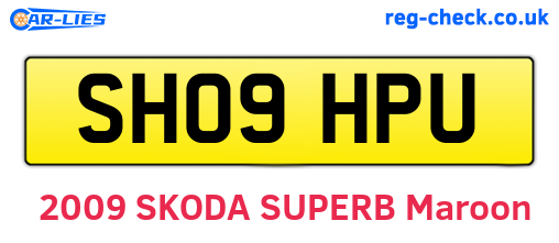 SH09HPU are the vehicle registration plates.