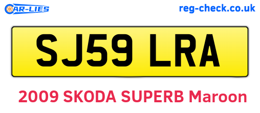 SJ59LRA are the vehicle registration plates.