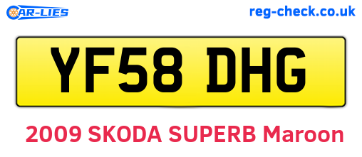 YF58DHG are the vehicle registration plates.
