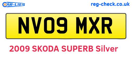 NV09MXR are the vehicle registration plates.