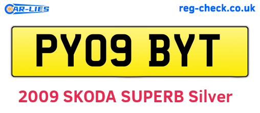 PY09BYT are the vehicle registration plates.