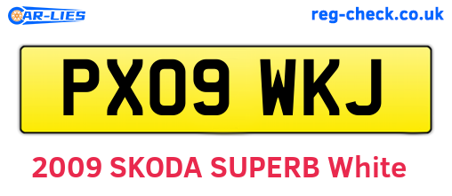 PX09WKJ are the vehicle registration plates.