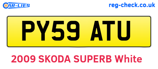 PY59ATU are the vehicle registration plates.