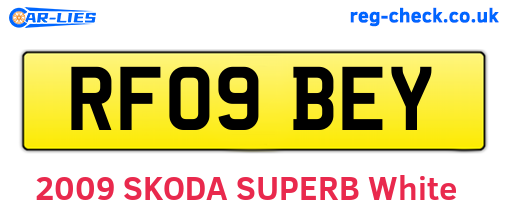 RF09BEY are the vehicle registration plates.