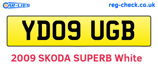 YD09UGB are the vehicle registration plates.