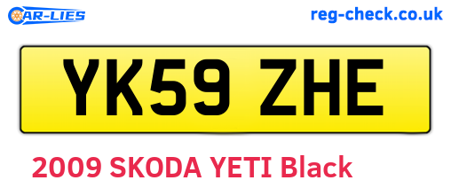 YK59ZHE are the vehicle registration plates.