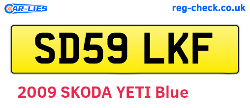 SD59LKF are the vehicle registration plates.