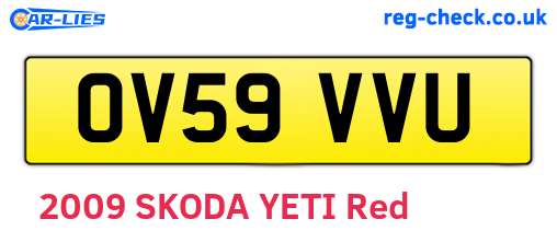 OV59VVU are the vehicle registration plates.