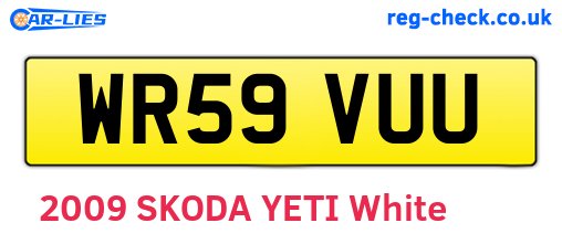WR59VUU are the vehicle registration plates.