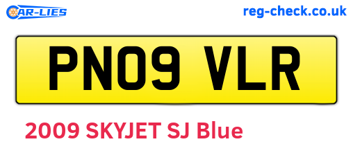 PN09VLR are the vehicle registration plates.