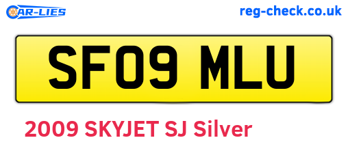 SF09MLU are the vehicle registration plates.