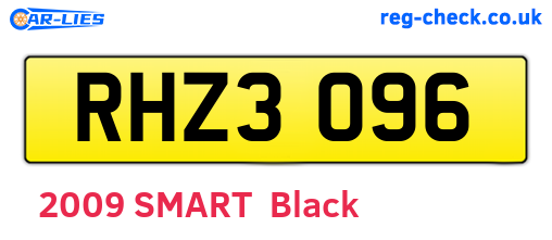 RHZ3096 are the vehicle registration plates.