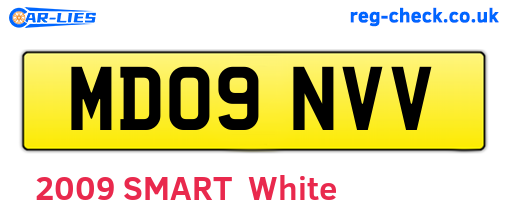 MD09NVV are the vehicle registration plates.