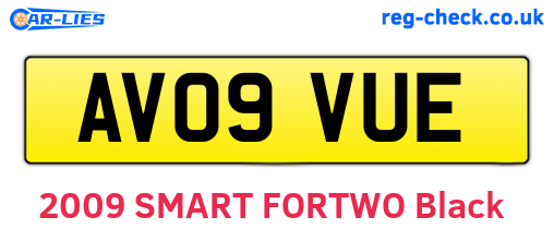 AV09VUE are the vehicle registration plates.