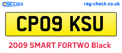 CP09KSU are the vehicle registration plates.