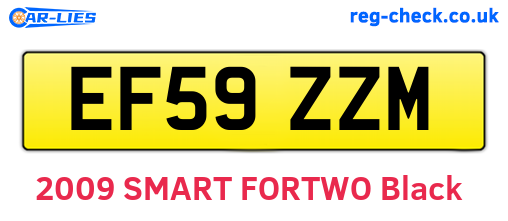 EF59ZZM are the vehicle registration plates.