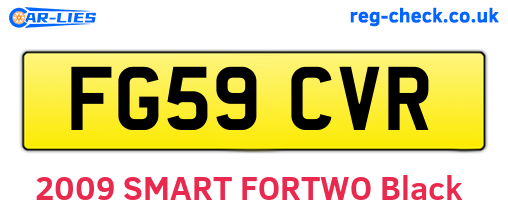 FG59CVR are the vehicle registration plates.