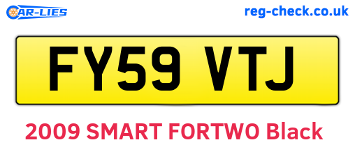 FY59VTJ are the vehicle registration plates.