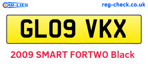 GL09VKX are the vehicle registration plates.