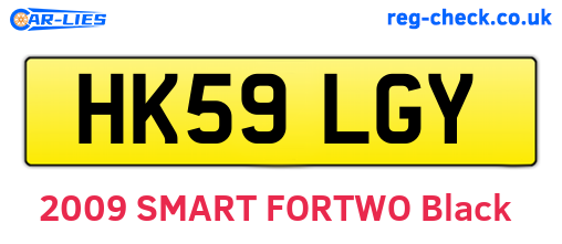 HK59LGY are the vehicle registration plates.