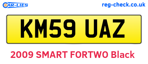 KM59UAZ are the vehicle registration plates.