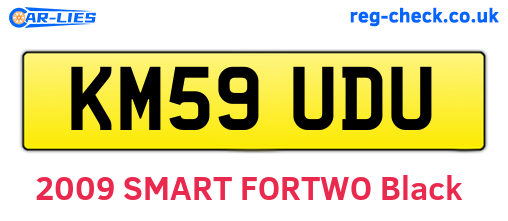 KM59UDU are the vehicle registration plates.