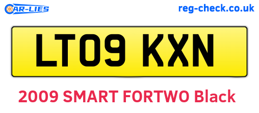 LT09KXN are the vehicle registration plates.