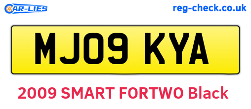 MJ09KYA are the vehicle registration plates.
