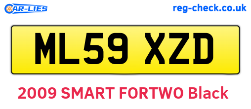 ML59XZD are the vehicle registration plates.