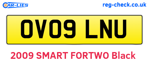 OV09LNU are the vehicle registration plates.