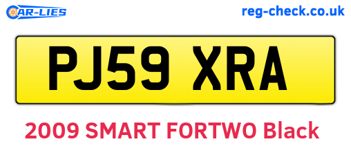 PJ59XRA are the vehicle registration plates.