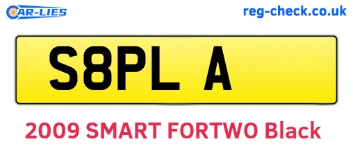 S8PLA are the vehicle registration plates.