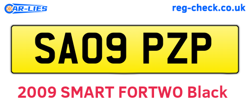 SA09PZP are the vehicle registration plates.