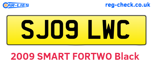 SJ09LWC are the vehicle registration plates.