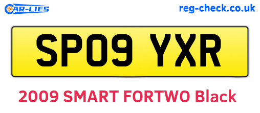 SP09YXR are the vehicle registration plates.