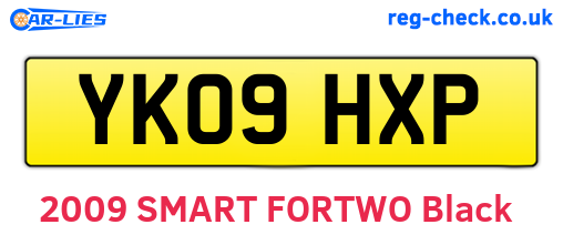 YK09HXP are the vehicle registration plates.