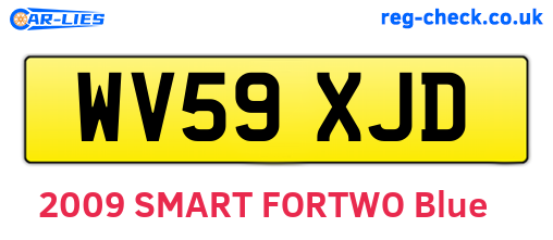 WV59XJD are the vehicle registration plates.