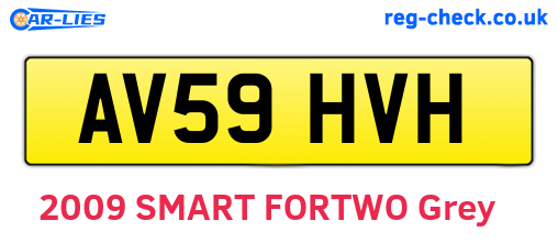 AV59HVH are the vehicle registration plates.