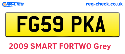 FG59PKA are the vehicle registration plates.