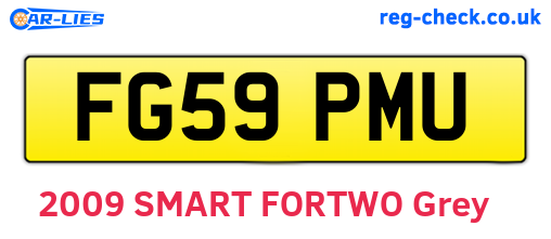 FG59PMU are the vehicle registration plates.